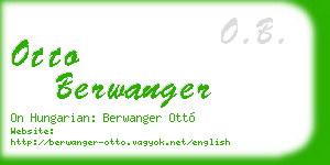 otto berwanger business card